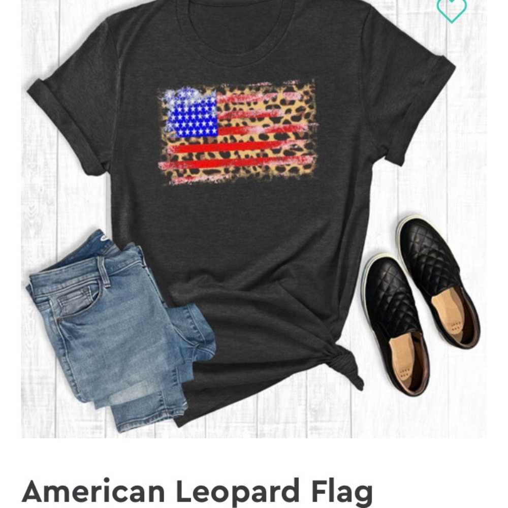 Leopard flag tee